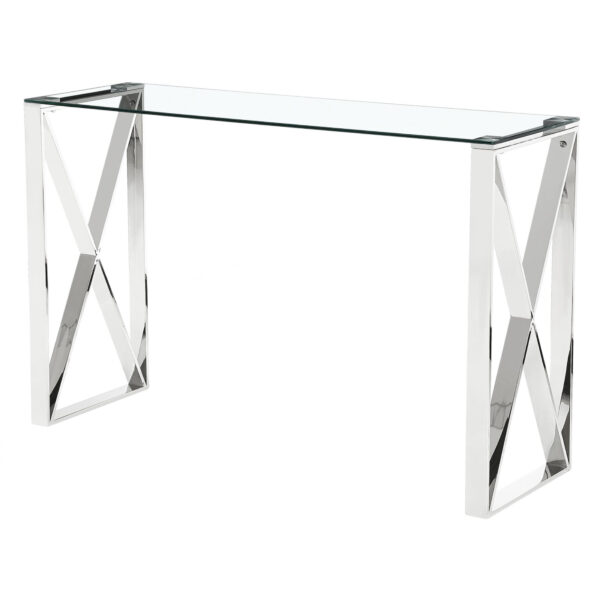 Ningbo Silver Clear Glass Console Table