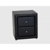 Odessa Nightstand 2 Drawer PU Black