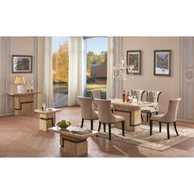 Potenza Marble Console Table with Marble Base - Image 2