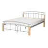 Tetras King Size Bed Silver & Beech