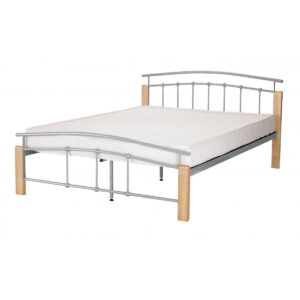 Tetras Single Bed Silver & Beech