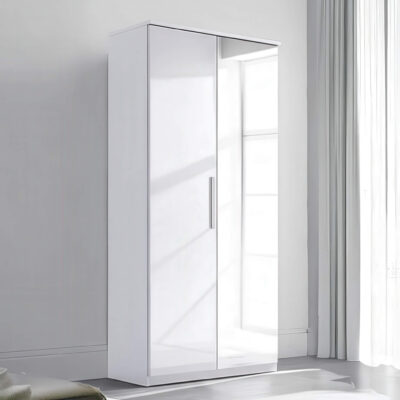 Topline Robe 2 Door with Mirror White