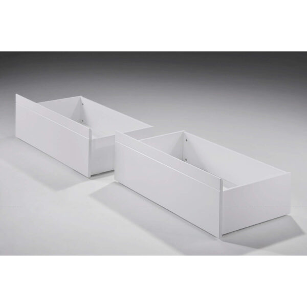 Tripoli Solid Wood Bunk Bed Drawers Pair White