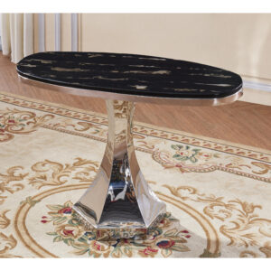 Vasto Marble Console Table with Stainless Steel Base
