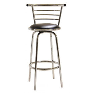 Bar Stool Chrome Swivel Wide Back BM-020P