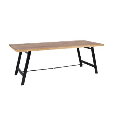 Cavendish Large Dining Table with Black Metal Legs - Image 2