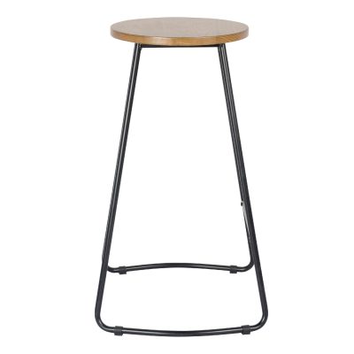 Trent Bar Stool Black and Natural - Image 3