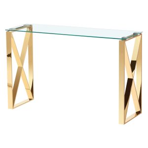 Ningbo Gold Clear Glass Console Table