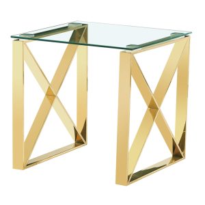 Ningbo Gold Clear Glass Lamp Table