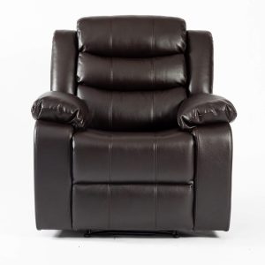 Turin Recliner Leather Aire 1 Seater Brown