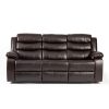 Turin Recliner Leather Aire 3 Seater Brown