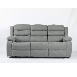 Turin Recliner Fabric 3 Seater Grey