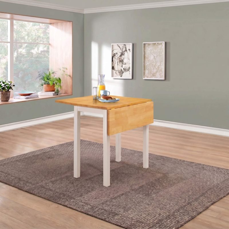 Atlas Dropleaf Dining Table White