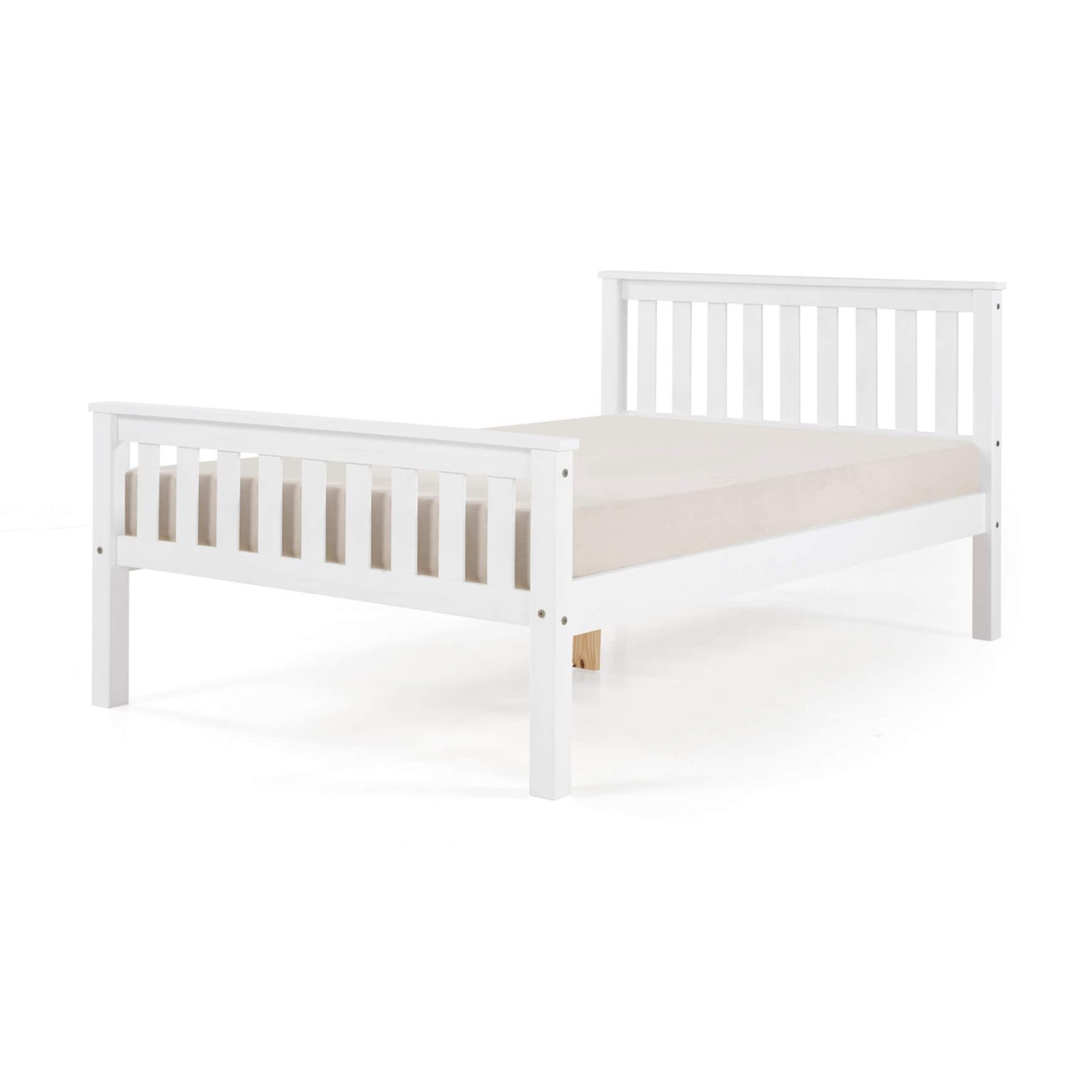 Manila HFE Pine Bed 4 Foot White Heartlands Furniture Wholesale Ltd
