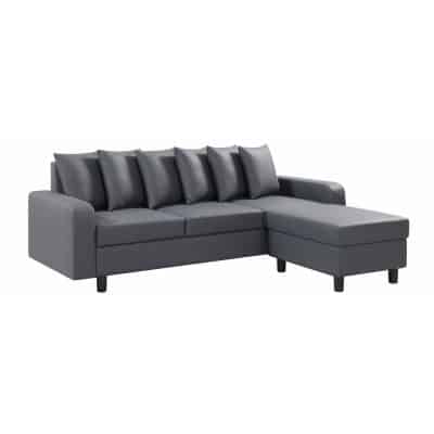 Civic Chase Sofa Leather Aire Grey - Image 3