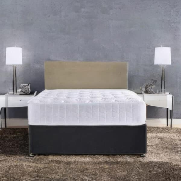 Headboard Double Fabric Grey