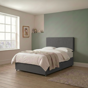 Headboard Double Fabric Grey