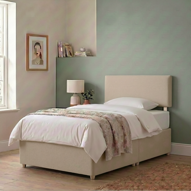 Headboard Single Fabric Beige