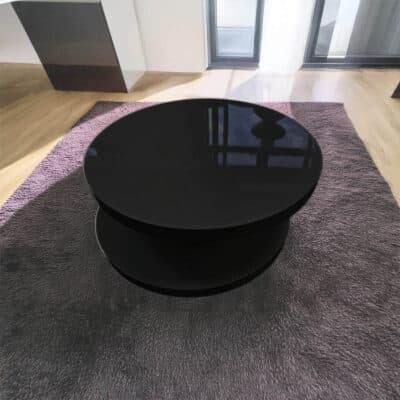 Stony Black High Gloss Coffee Table Open
