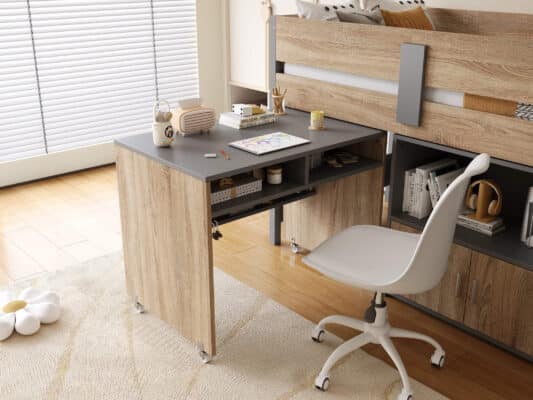 Alfie MidiSleeper Grey & Medium Oak - Image 4