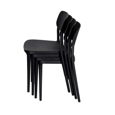 Jemima Plastic Chair Black (4s) - Image 9