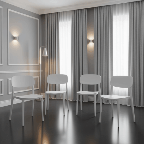 Jemima Plastic Chair White