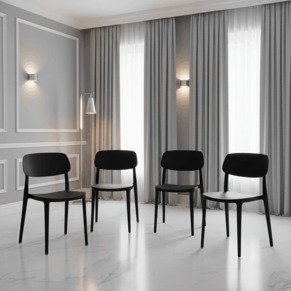 Jemima Plastic Chair Black