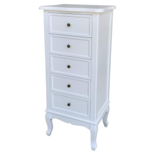 Chloe Chest 5 Drawer Narrow