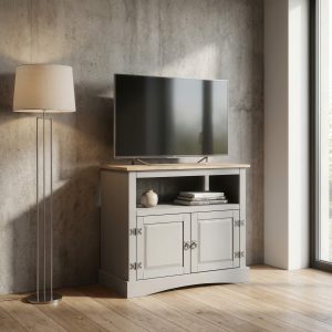 Corona Grey TV Cabinet Straight